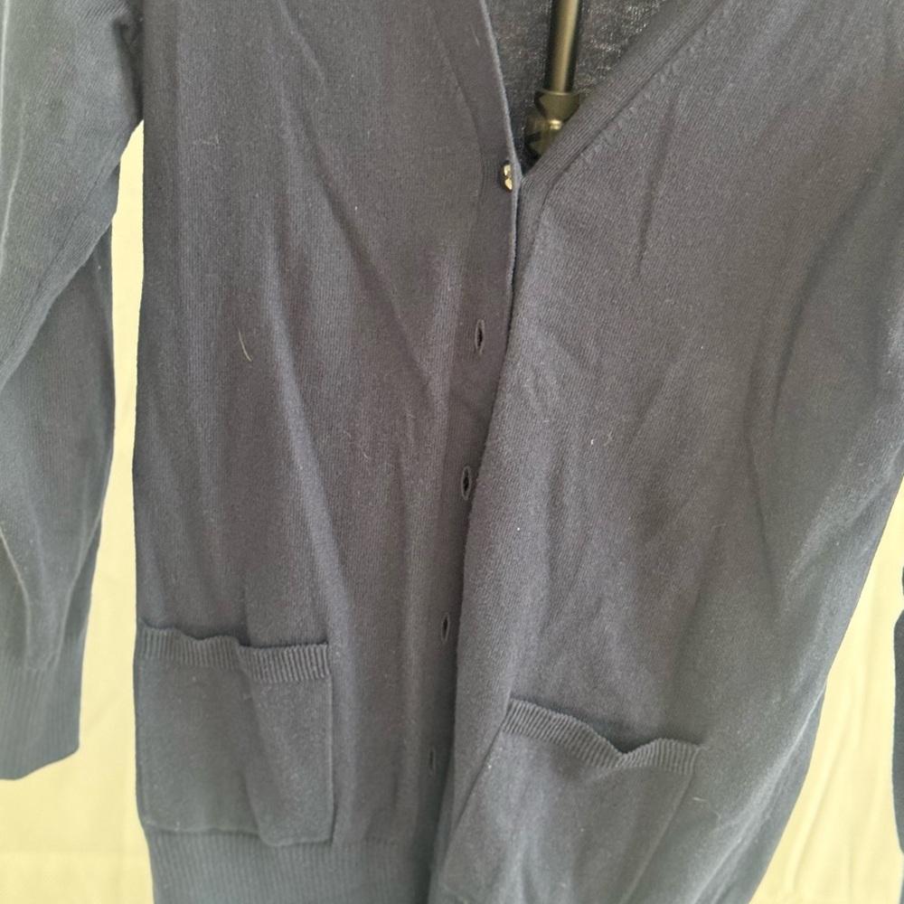 Eddie Bauer Men's Deep Blue Cardigan - Picture 2 of 5